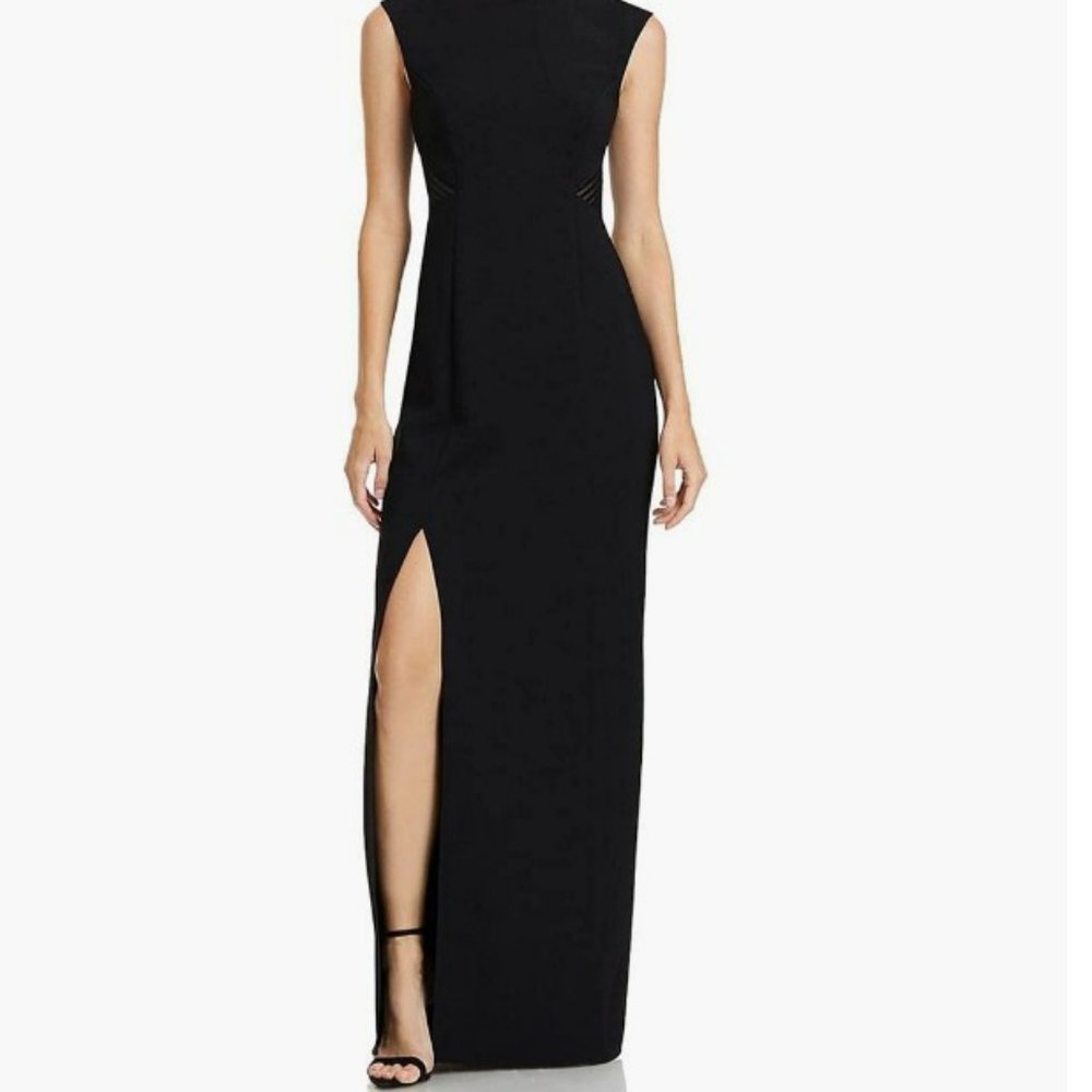 HALSTON Embroidered Back Gown Size 8 - NWT